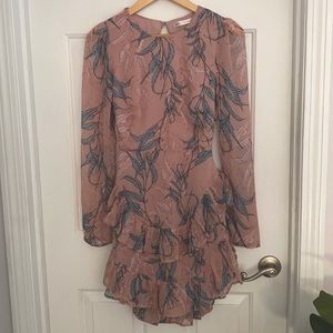 Selfie Leslie long sleeve double ruffle dress